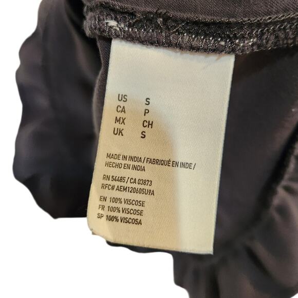 American Eagle Outfitters Ruffle Babydoll Flounce Slip Mini Dress Black Small - Picture 7 of 9